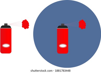 Spray paint ,illustration, vector on white background.