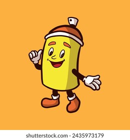 Spray paint mascot vector illustration