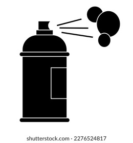Spray paint in metal container for drawing street wall graffiti in sketch style