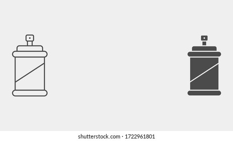 Spray paint outline and filled vector icon sign symbol