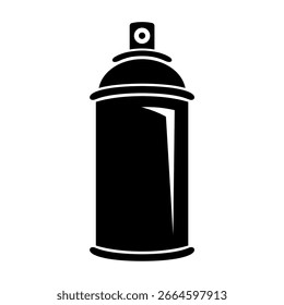 Icono del Vector de la silueta de la pintura en aerosol, diseño moderno y elegante, aislado en el fondo blanco, puede ser para el logotipo, ideas del icono del producto