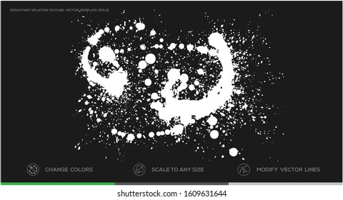 Spray paint splatter texture vectors