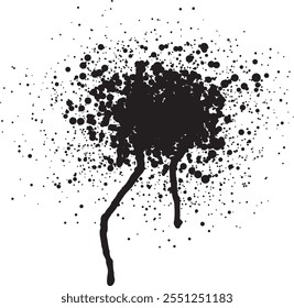 Spray Paint Vector. Lines and Drips Black ink splatters, Ink blots set, brush, Street style. Black graffiti spray set paint pattern. Spray paint abstract lines drips texture.