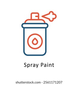 Spray Paint  Vector Two Color Icon. Eps file 10
