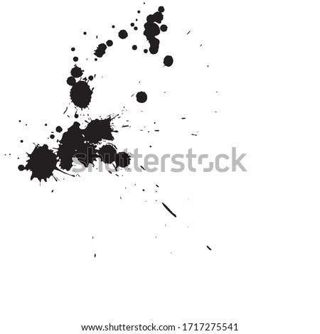 Spray painted brushes. Paint splatter dots, graffiti drips and sprayed paints. Street art grafity, vandalism paint splat spot silhouette. vector eps 10.