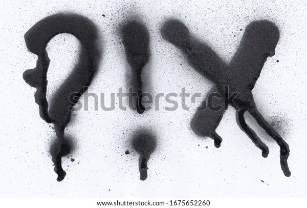 Spray Painted Capital Letters Graffiti X Stock Vector Royalty Free