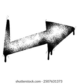 Spray Painted Graffiti arrow icon Sprayed isolated with a white background.