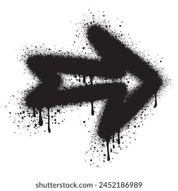 Spray Painted Graffiti arrow Sprayed isolated with a white background. Vector illustration.