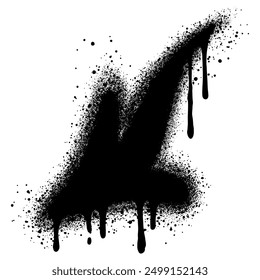 Spray Painted Graffiti arrow Sprayed isolated with a white background. Vector illustration.