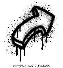 Spray Painted Graffiti arrow Sprayed isolated with a white background. Vector illustration.