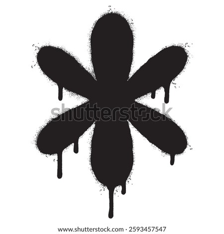 Spray Painted Graffiti asterisk icon isolated on white background. vector illustration.