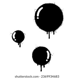 Spray Painted Graffiti bubble icon Sprayed isolated with a white background.