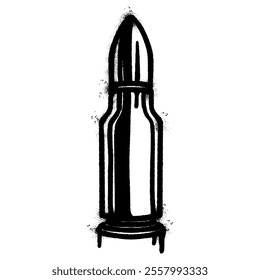 Spray Painted Graffiti Bullet icon isolated on white background.