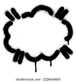 Spray Painted Graffiti explosion effect Sprayed isolated with a white background. graffiti explosion effect with over spray in black over white. Vector illustration.