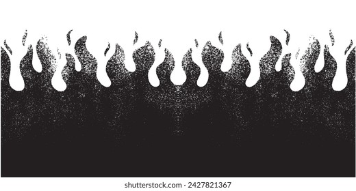 Spray Painted Graffiti Fire flame icon Sprayed isolated with a white background.