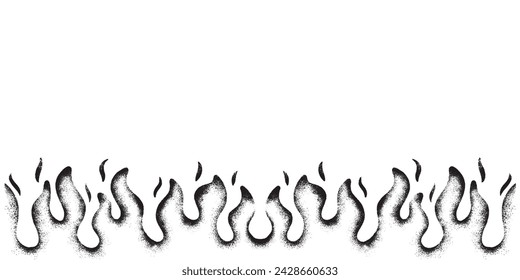 Spray Painted Graffiti Fire flame icon Sprayed isolated with a white background. vector illustration.