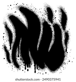 Spray Painted Graffiti Feuer Flamme Gesprüht isoliert mit einem weißen Hintergrund. Vektorillustration.