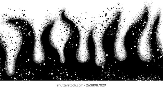 Spray Painted Graffiti Fire flame Sprayed isolated with a white background. Vector illustration.
