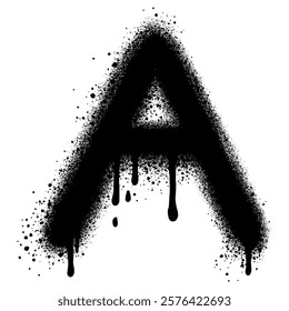 Spray Painted Graffiti font A Sprayed isolated with a white background. Vector illustration.