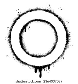 Spray Painted Graffiti round icon Sprayed isolated with a white background.