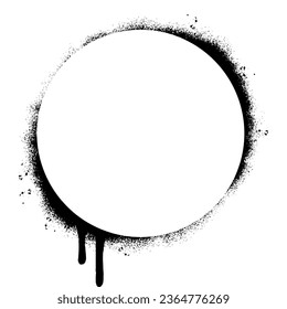 Spray Painted Graffiti round icon Sprayed isolated with a white background.