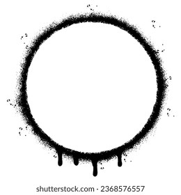 Spray Painted Graffiti round icon Sprayed isolated with a white background.