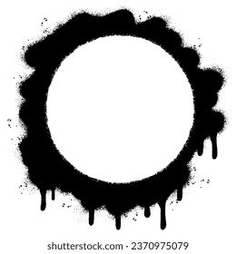 Spray Painted Graffiti round icon Sprayed isolated with a white background.