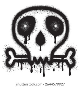 Spray Painted Graffiti skull icons in different styles.