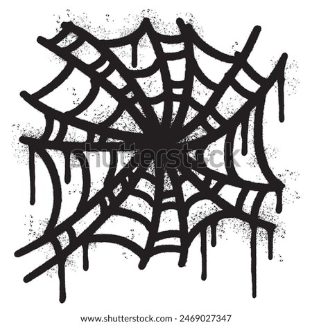 Spray Painted Graffiti spiderweb icon Sprayed isolated with a white background.