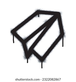 Spray Painted Graffiti spiral elements Sprayed isolated with a white background. graffiti spiral elements with over spray in black over white. Vector illustration.