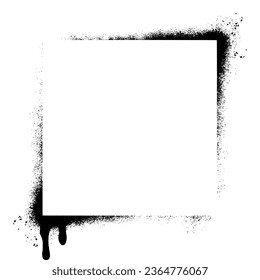 Spray Painted Graffiti square icon Sprayed isolated with a white background.