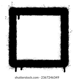 Spray Painted Graffiti square icon Sprayed isolated with a white background.