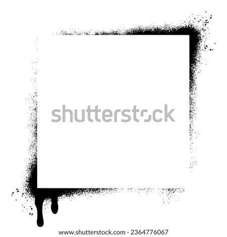 Spray Painted Graffiti square icon Sprayed isolated with a white background.