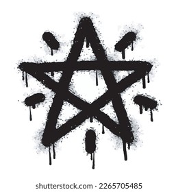 Spray Painted Graffiti star icon isolated on white background. vector illustration.