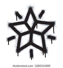 Spray Painted Graffiti star icon isolated on white background. vector illustration.