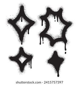 Spray Painted Graffiti star icon isolated on white background. vector illustration. eps 10.