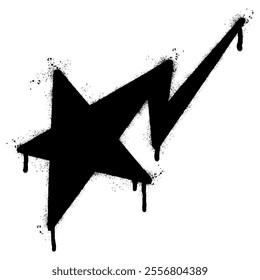 Spray Painted Graffiti star icon isolated on white background. vector illustration.