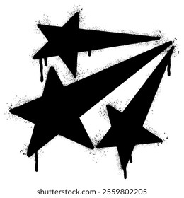 Spray Painted Graffiti star icon isolated on white background. vector illustration.