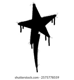 Spray Painted Graffiti star icon isolated on white background. vector illustration.