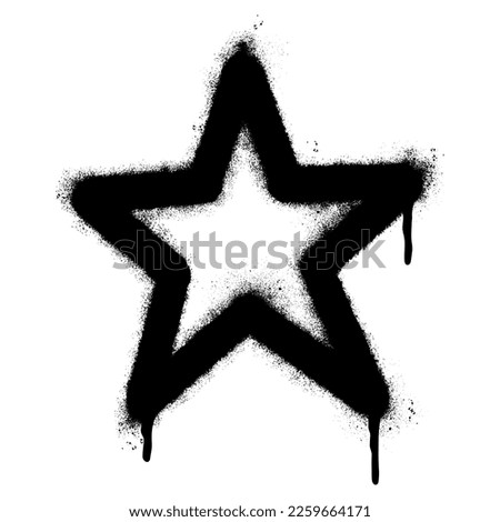 Spray Painted Graffiti star icon isolated on white background.