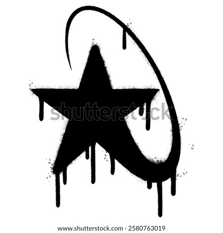 Spray Painted Graffiti star icon isolated on white background. vector illustration.