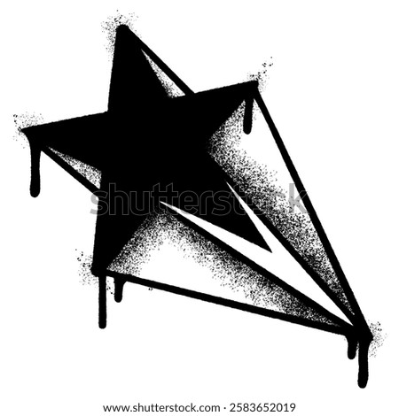 Spray Painted Graffiti star icon isolated on white background. vector illustration.