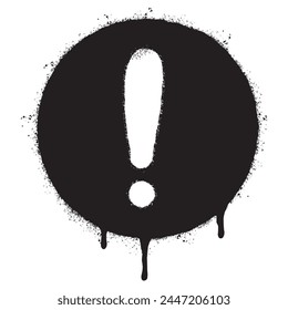 Spray Painted Graffiti Warning Icon Spray isoliert mit einem weißen Hintergrund.