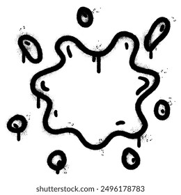 Icono de salpicadura de agua pintado con spray rociado aislado con un fondo blanco. Ilustración vectorial.