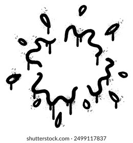 Spray Painted Graffiti Water splash icon Sprayed isolated with a white background. Vector illustration.