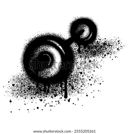 Spray Painted Graffiti weightlifting
Sprayed isolated with a white background.