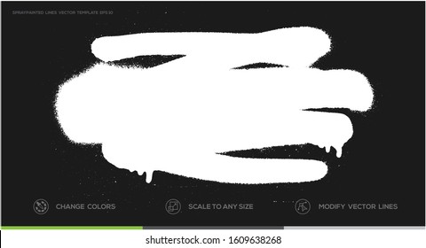 Spray painted lines in vector