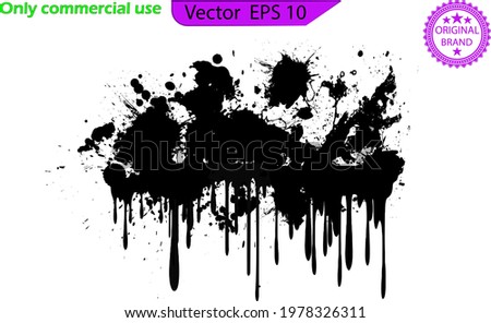 Spray painted texture. Paint splatter dots, graffiti drips and sprayed paints. Street art print, vandalism paint circle splat spot grungy silhouette. Transparent background. Spray painted drips. 