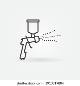 Spray Painting Or Air Gun Spraying Outline Vector Concept Icon Or Design Element