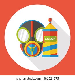 Spray painting flat icon